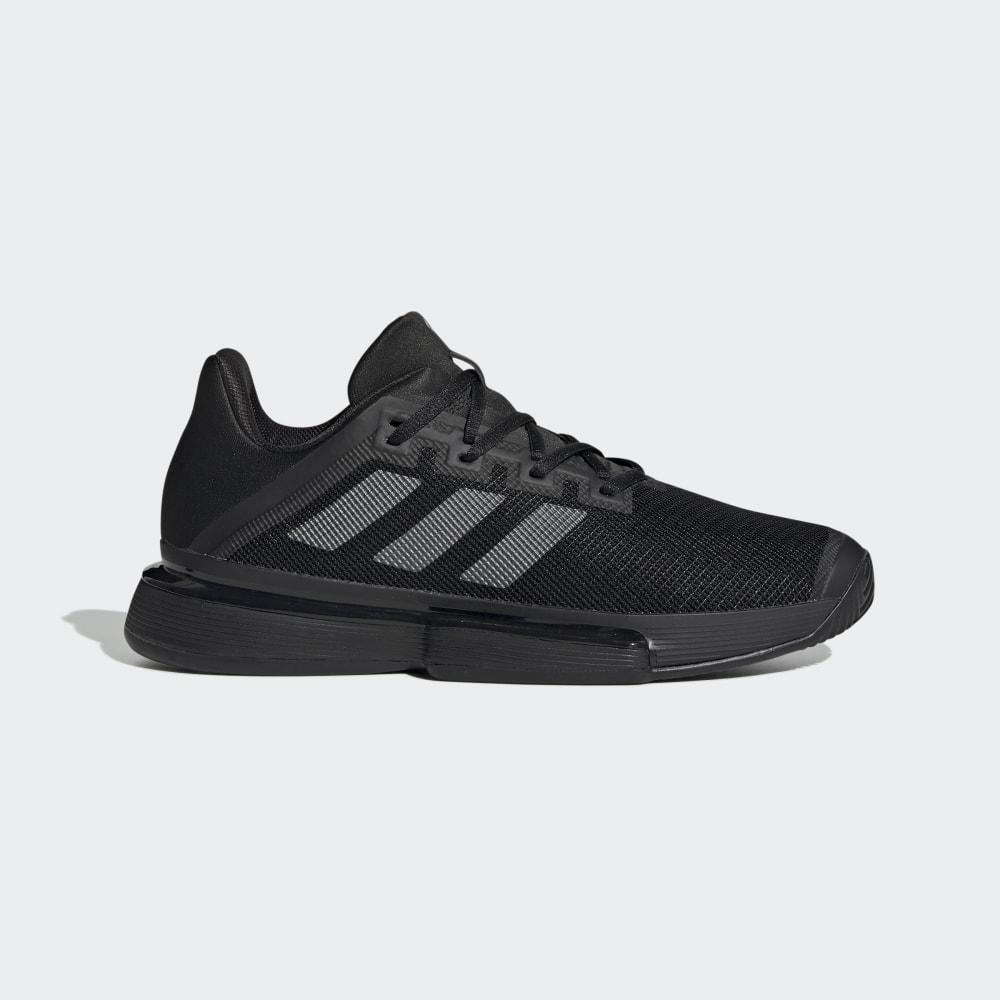 Pantofi Tenis Adidas SoleMatch Bounce Barbati Romania - Negrii/Metal/Negrii EF2439